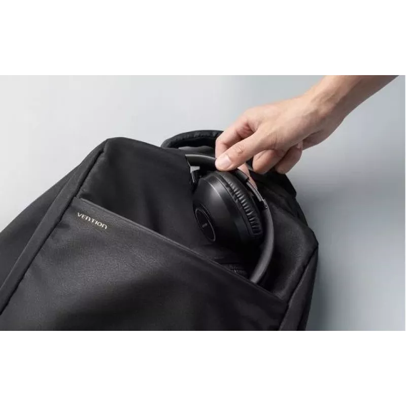 Ausinės Vention NBBB0 SoundMate S11 – belaidės Bluetooth 5.3 ausinės su kabliuku, įkrovimo dėklas 400 mAh, iki 20 h, juodos