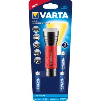 Nešiojamas žibintuvėlis Varta 17627101421 – juodas/raudonas, aliuminis, IPX4, LED