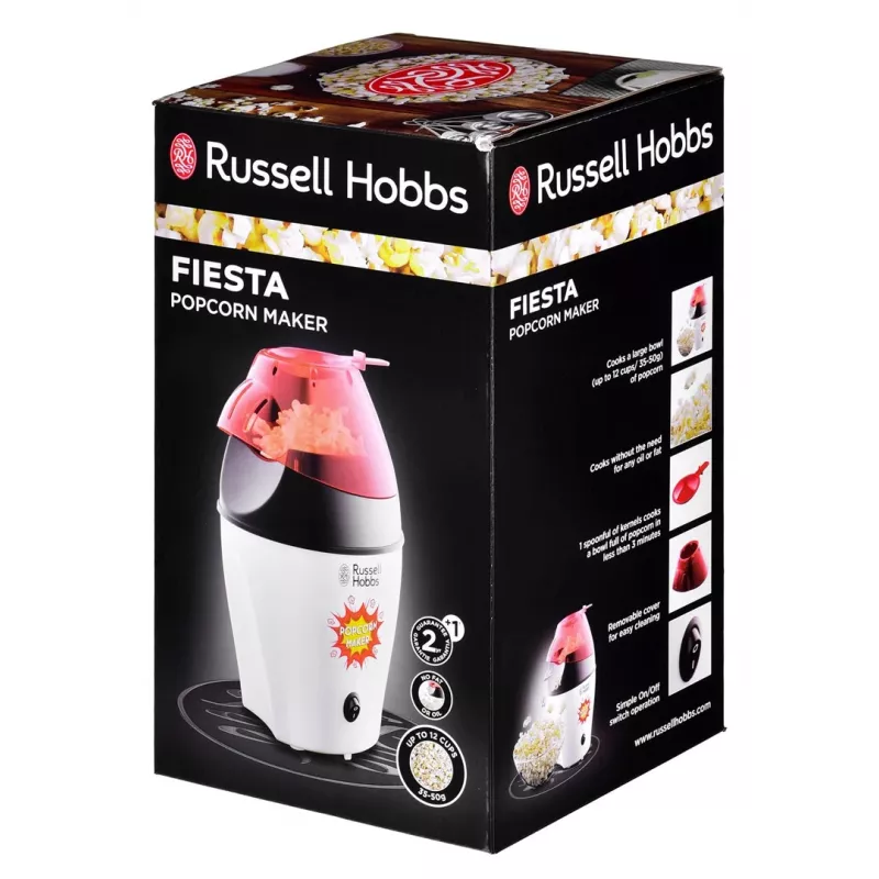 Russell Hobbs Fiesta kukurūzų spragintuvas, juoda/raudona/balta, 1200 W