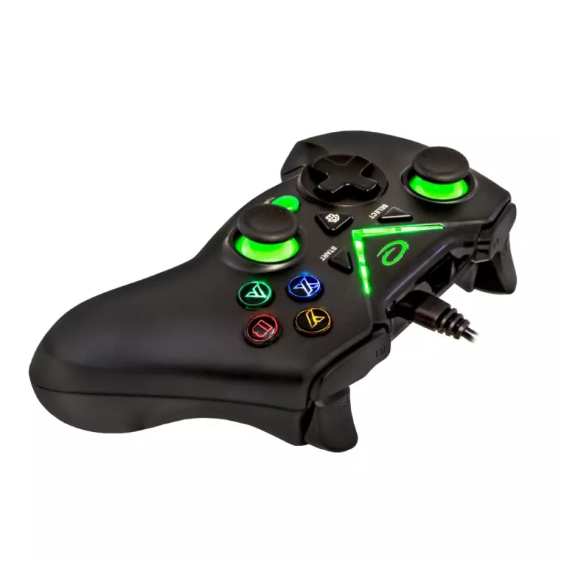 Žaidimų pultas Esperanza EGG114K laidinis USB 2.0 juodas – 12 mygtukų, 2 svirtys, vibracija, PC ir Xbox Series X/S/One