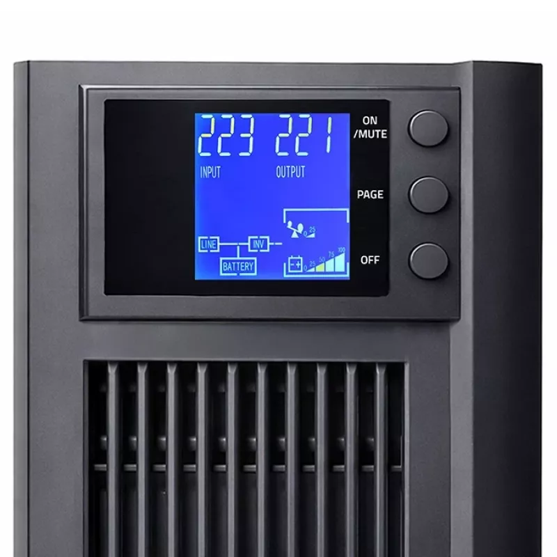 UPS QOLTEC Pure Sine Wave 2kVA 1600W su AVR ir LCD ekranu