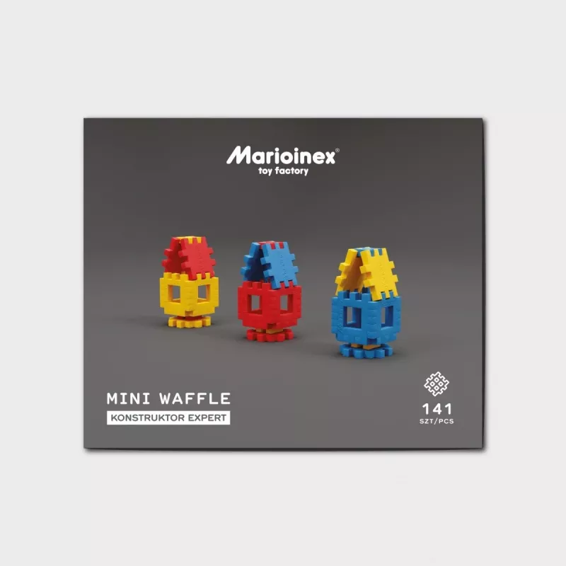 Konstruktorius Marioinex Mini Waffle Constructor – 141 detalė, įvairiaspalvis, nuo 5 metų