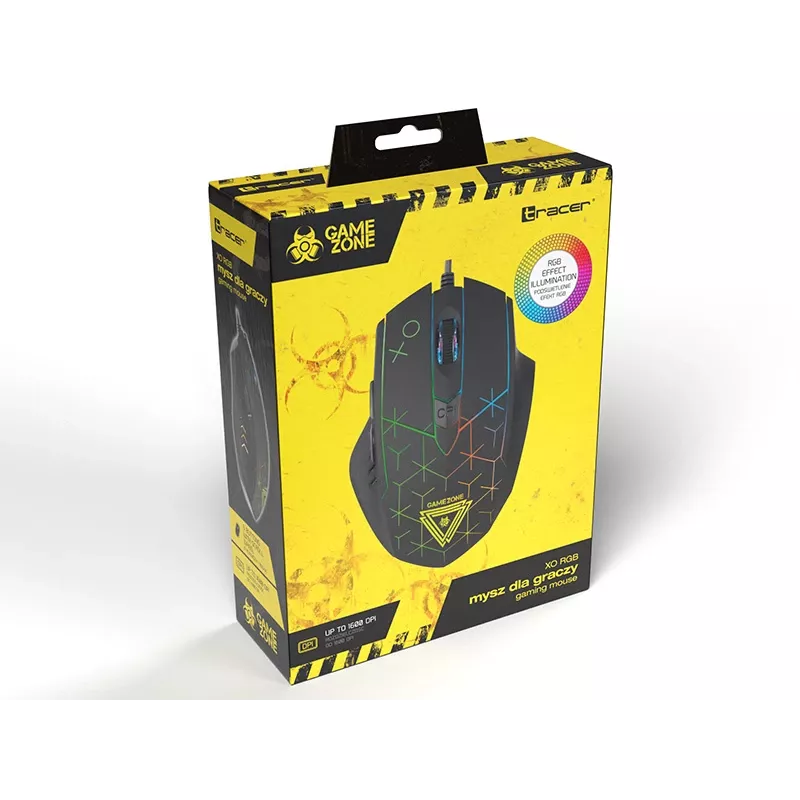 Tracer GAMEZONE XO – laidas USB optinė pelė, 6 mygtukai, juoda