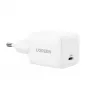 UGREEN įkroviklis Nexode N Series X513 30W GaN USB-C vieno prievado greitasis įkroviklis, 100–240 V, baltas