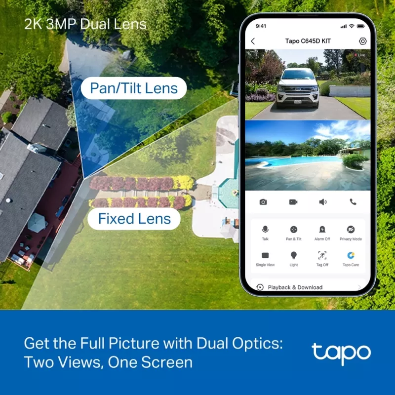 TP-Link Tapo C645D KIT, belaidė saulės energija varoma PTZ kamera, 3 MP