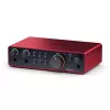 Garso sąsaja Focusrite Scarlett 2i2 4th Gen — 2-in/2-out USB-C, 24-bit/192kHz, 69 dB išankstiniai stiprintuvai, stalinis, juoda/raudona
