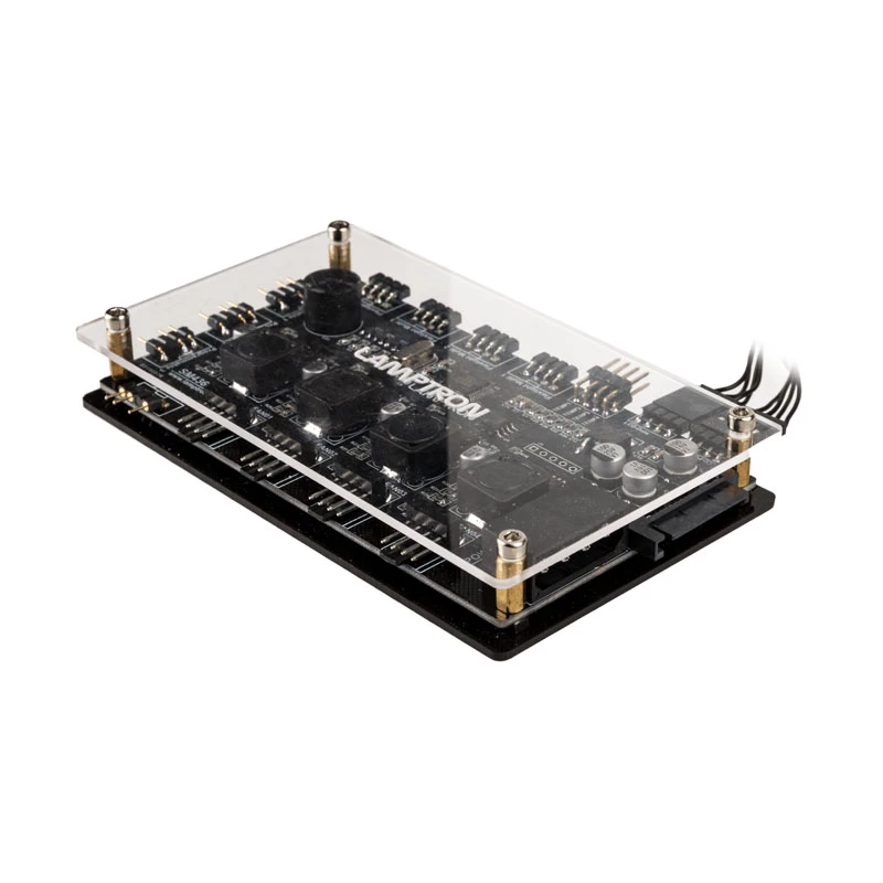 Lamptron SM436 PCI ventiliatorių ir RGB LED valdiklis, juodas
