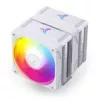 CPU aušintuvas Jonsbo CR-3000E Dual-Tower ARGB White, dvibokštis oro aušintuvas su ARGB apšvietimu
