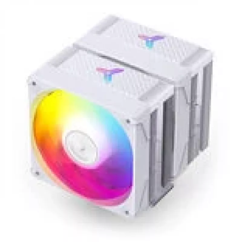 CPU aušintuvas Jonsbo CR-3000E Dual-Tower ARGB White, dvibokštis oro aušintuvas su ARGB apšvietimu