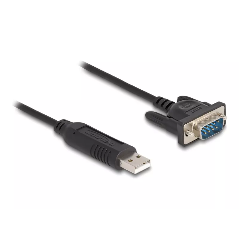 DeLOCK USB 2.0 į RS-232 adapteris 50 cm FTDI Juodas