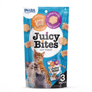 INABA Juicy Bites Crab and Scallop - skanėstai katėms - 3x11,3 g