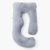 Momcozy PP101 U formos nėščiųjų pagalvė, tamsiai pilkas velvetas