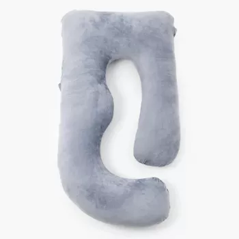 Momcozy PP101 U formos nėščiųjų pagalvė, tamsiai pilkas velvetas