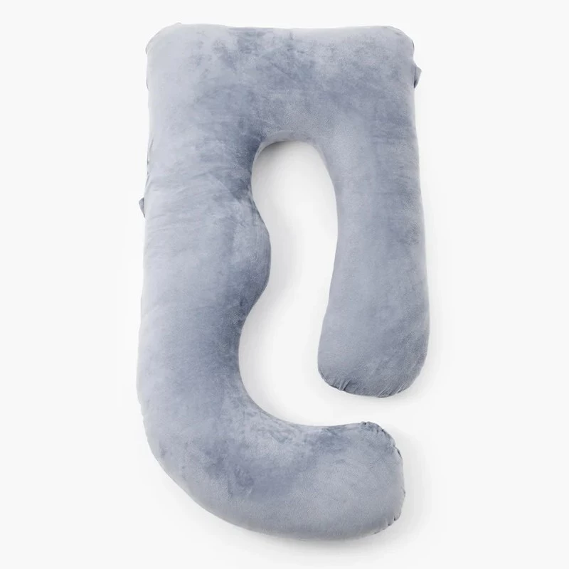 Momcozy PP101 U formos nėščiųjų pagalvė, tamsiai pilkas velvetas