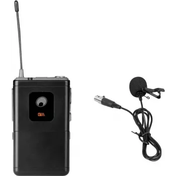 Lavalierinis mikrofonas Omnitronic UHF-E Series 826.1 MHz su belaidžiu siųstuvu