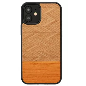 Dėklas Man and Wood iPhone 12 mini, silkė arancia juoda