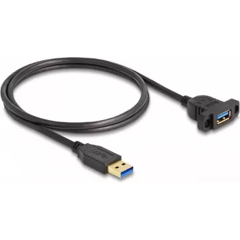 DeLOCK SuperSpeed USB 5 Gbps laidas USB Type-A kištukas į lizdą 1 m juodas