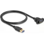 DeLOCK SuperSpeed USB 5 Gbps laidas USB Type-A kištukas į lizdą 1 m juodas