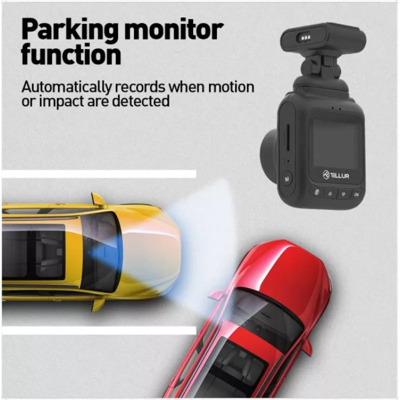 Vaizdo registratorius automobiliui Tellur Dash Patrol DC1 FullHD 1080P juodas