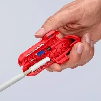 Nuėmimo įrankis Knipex ErgoStrip PV 16 95 03 PV kabeliams, reguliuojamas ribotuvas, ergonomiška rankena