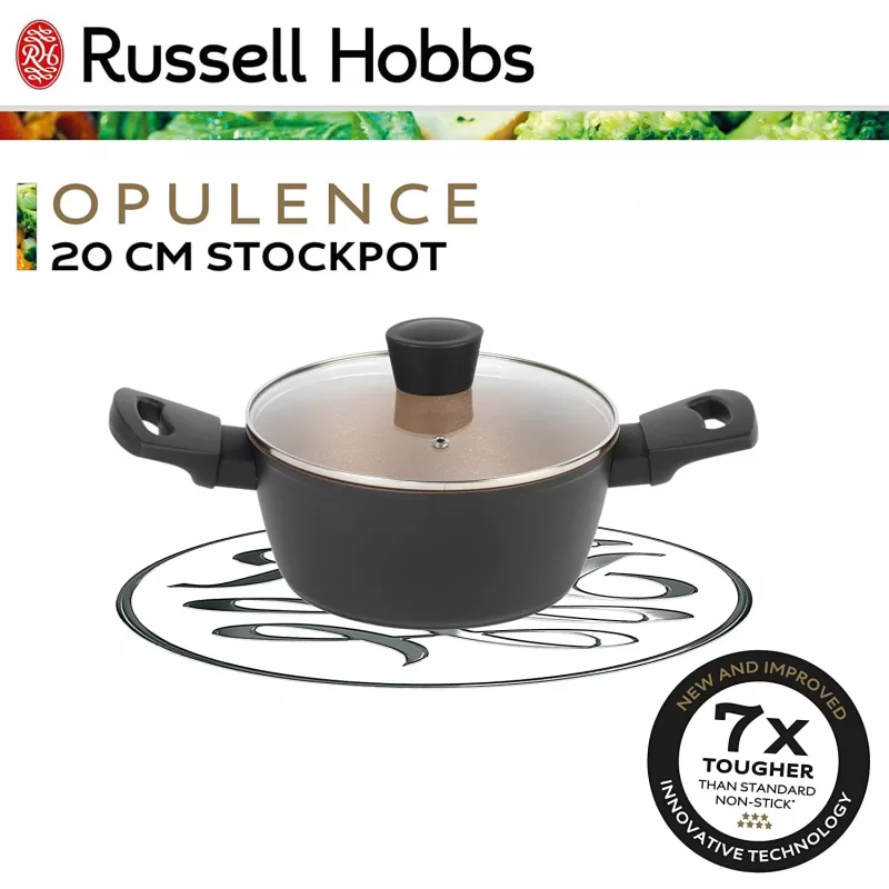 Puodas Russell Hobbs RH01669BEU7 20 cm, juodas, nerūdijančio plieno vidus