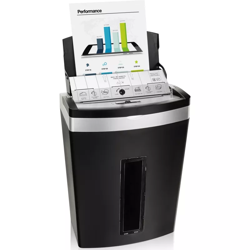 Popieriaus smulkintuvas Peach PS600-10 mikro pjūvis 63 dB juodas, sidabrinis