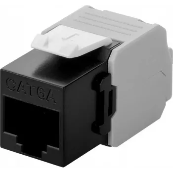 Wentronic Goobay CAT 6a KeyStone RJ45 lizdas, neekranuotas, 500MHz, juodai-balta (90692)