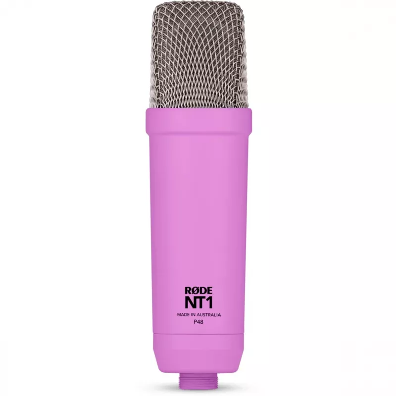 Rode NT1 Signature + XLR kabelis + stalinis studijos stovas, mikrofonas alyvinis, rinkinys