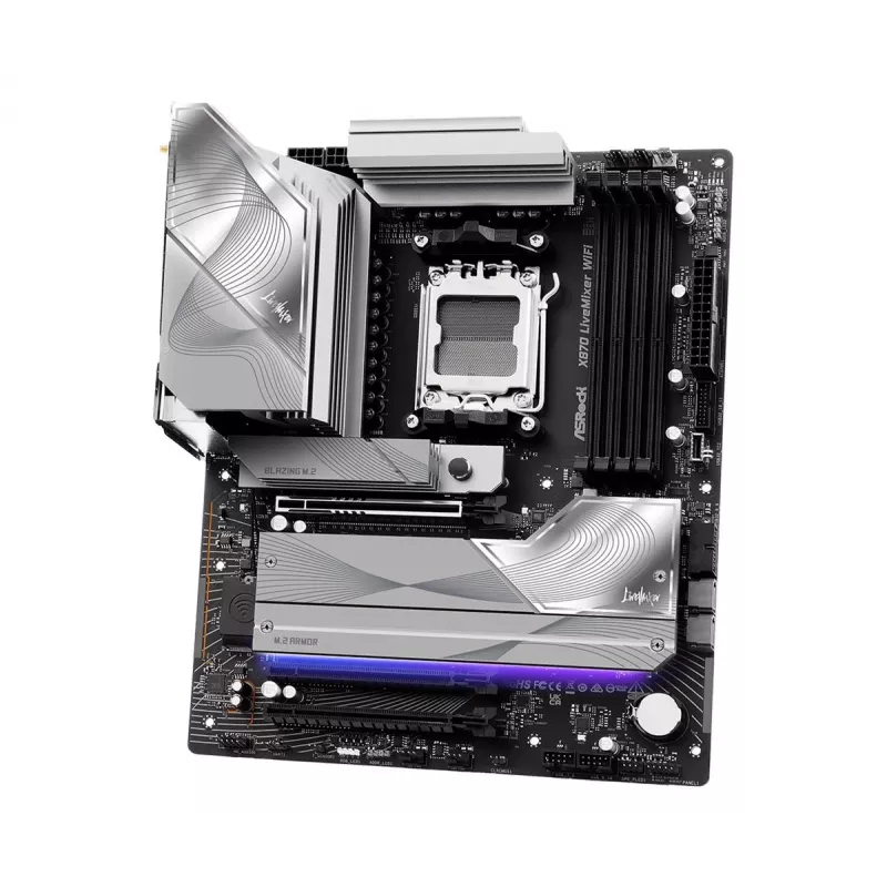 Motininė plokštė ASROCK X870 (lizdas AM5, ATX, DDR5, 4 atminties lizdai, X870LIVEMIXERWIFI)