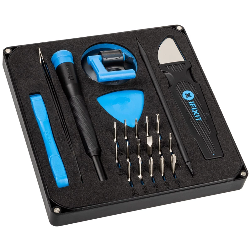 iFixit Essential Electronics Toolkit + sulankstomas antistatinis kilimėlis
