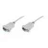 Assmann Zero-Modem jungiamasis kabelis, D-Sub9 F/F, 3,0 m, snap-hoods, be (AK-610100-030-E)