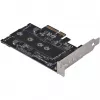 Silverstone SST-ECM27 M.2/SATA adapterio kortelė, PCIe 4.0, 1x M-Key, 2x SATA 6G – Low Profile