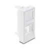 DELOCK snap-in H modulio dangtelis Keystone moduliui 1 prievadas 22,5×45 mm ABS baltas