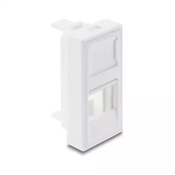 DELOCK snap-in H modulio dangtelis Keystone moduliui 1 prievadas 22,5×45 mm ABS baltas