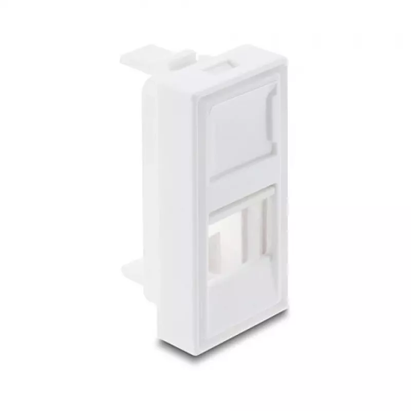 DELOCK snap-in H modulio dangtelis Keystone moduliui 1 prievadas 22,5×45 mm ABS baltas