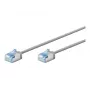 Goobay CAT 6A Patch laidas itin lankstus plonas U/FTP pilkas su itin trumpu kištuku (74304)