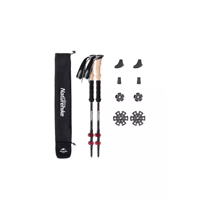 Raudoni anglies pluošto lazdos NATUREHIKE nh20ds003