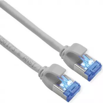 ROLINE S/FTP Patch Cable Cat.6A TPE PoE-tauglich verknotungsfrei pilka 3m