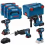 BOSCH 18V kombinuotas rinkinys GSR 18V-90C, GDX 18V-210C, GBH 18V-24C, GSA 18V-28, 1x 4.0 Ah, 2x 5.5 Ah