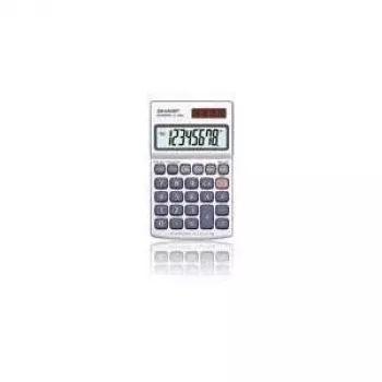 Sharp EL-250S kišeninis skaičiuotuvas, pagrindinis, sidabrinis
