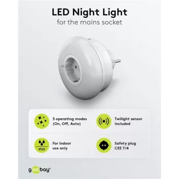 Goobay LED naktinė lemputė kištukiniam lizdui (64566)