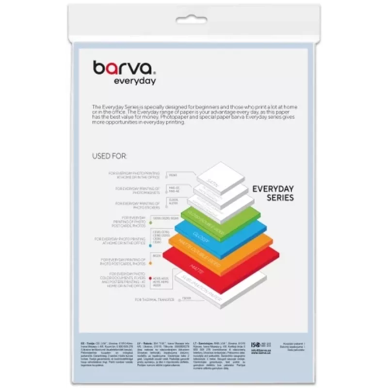 Barva BE220-175 fotopopierius, A4, matinis, 220 g/m², 20 lapų