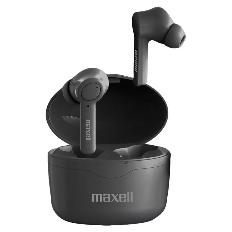 Ausinės belaidės Bluetooth Maxell Bass 13 Sync Up, juodos, su įkrovimo dėklu
