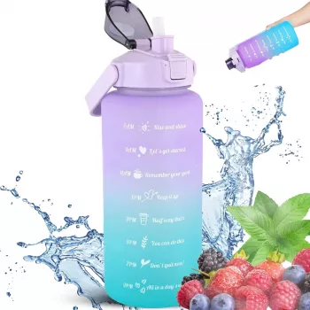 Extralink Motyvacinis Butelis, Vandens Butelis, 2000ml, Violetinė-Mėlyna, BUT-992