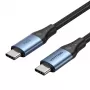 Vention USB 2.0 5A 240W 1,5m JUODAS USB-C į USB-C laidas