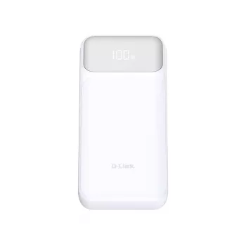 Powerbank D-Link DPP-201 – 20000 mAh, 1× USB-A, 2× USB-C, balta