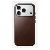 Nomad Traditional Leather Case dėklas iPhone 17 Pro, oda, mikropluoštas, tinka 6,3 colio (16 cm) ekranui, ruda