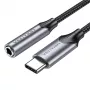 Garso adapteris Vention BGMHF USB-C į 3,5 mm lizdą, 1 m laidas, pilka