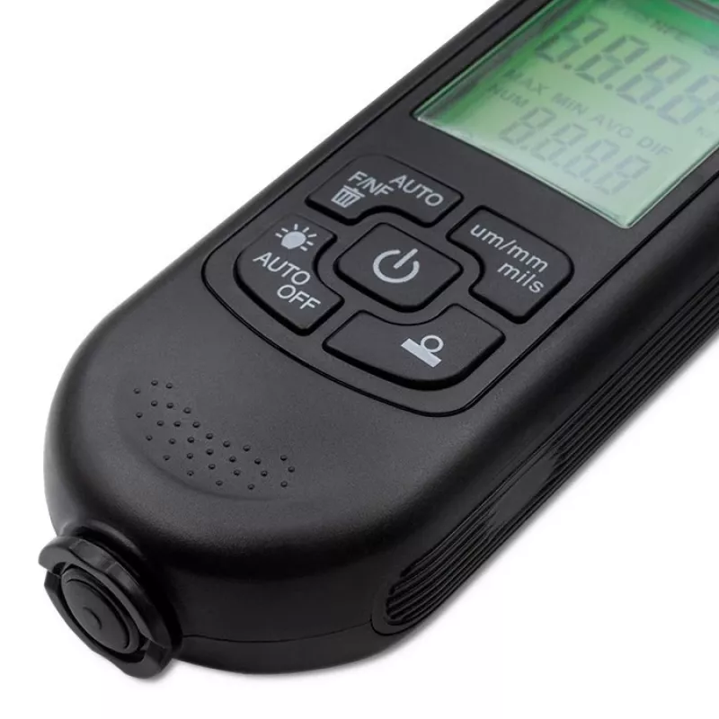 Qoltec Dažų storio matuoklis su LCD ekranu | 0~2000 µm