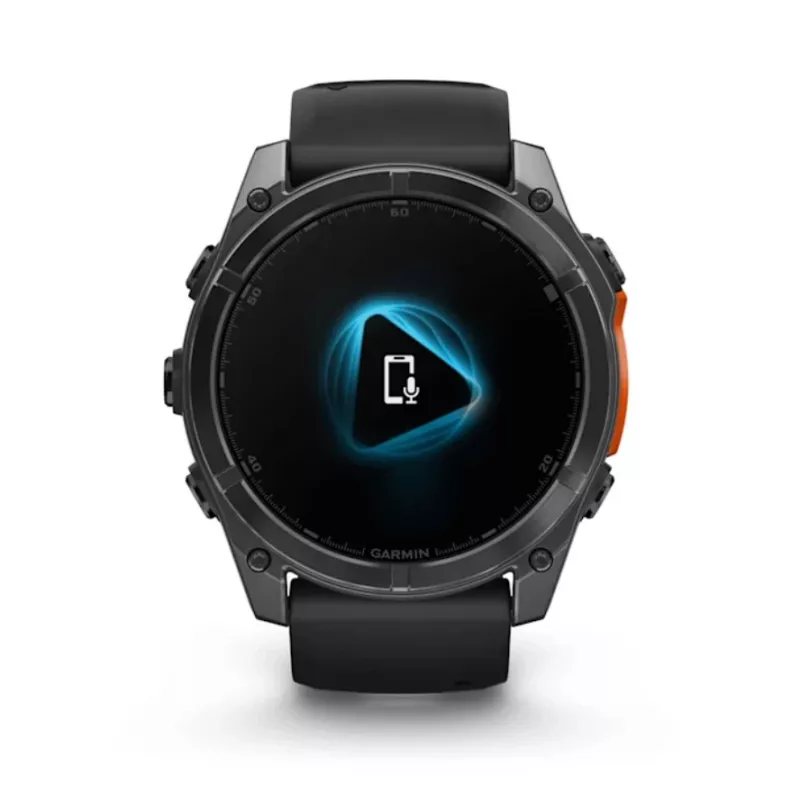 Išmanusis laikrodis GARMIN Fenix 8 – 51 mm titano korpusas, AMOLED 1,4 colio, GPS, 32 GB, 10 ATM, silikoninis dirželis